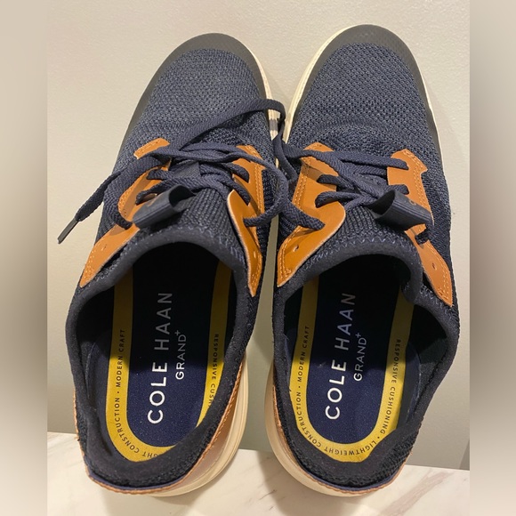 Cole Haan Men's Grand Crosscourt Modern Perf Sneaker Navy Size 9M Flowerfoam - Picture 8 of 8